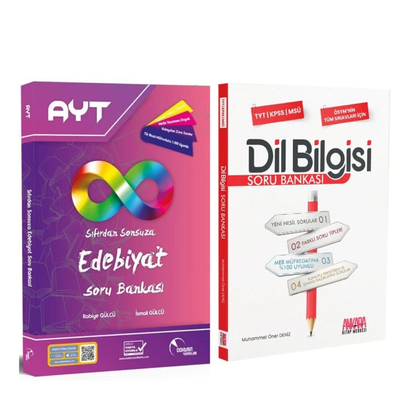 Doktrin AYT Sıfırdan Sonsuza Edebiyat ve AKM Dil Bilgisi Soru Bankası Seti 2 Kitap