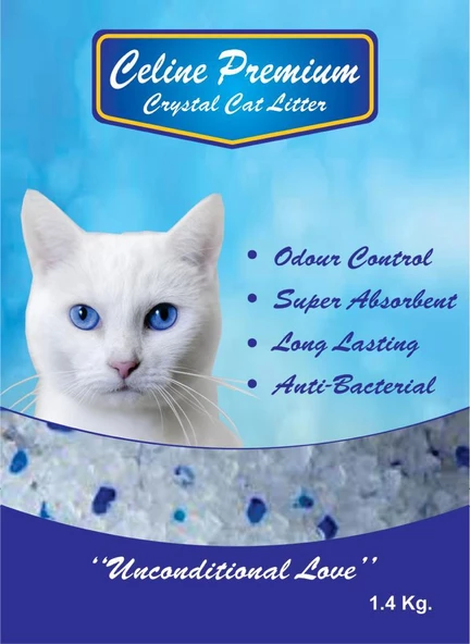 Celine Premium Kristal Kedi Kumu 1,4 Kg. x 5 Adet