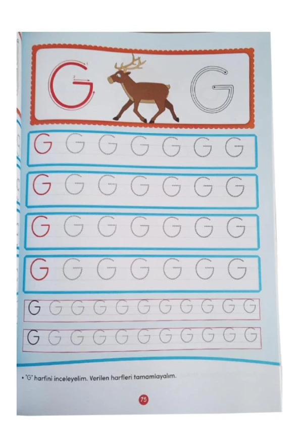 Neşeli Harfler Eğitici ve Öğretici 1 Adet Okul Öncesi Harfleri Öğrenme ve Alıştırma Kitabı - 4