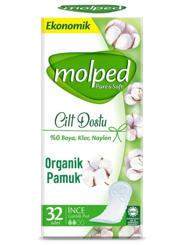Molped Pure Soft İnce Günlük Ped 32'li