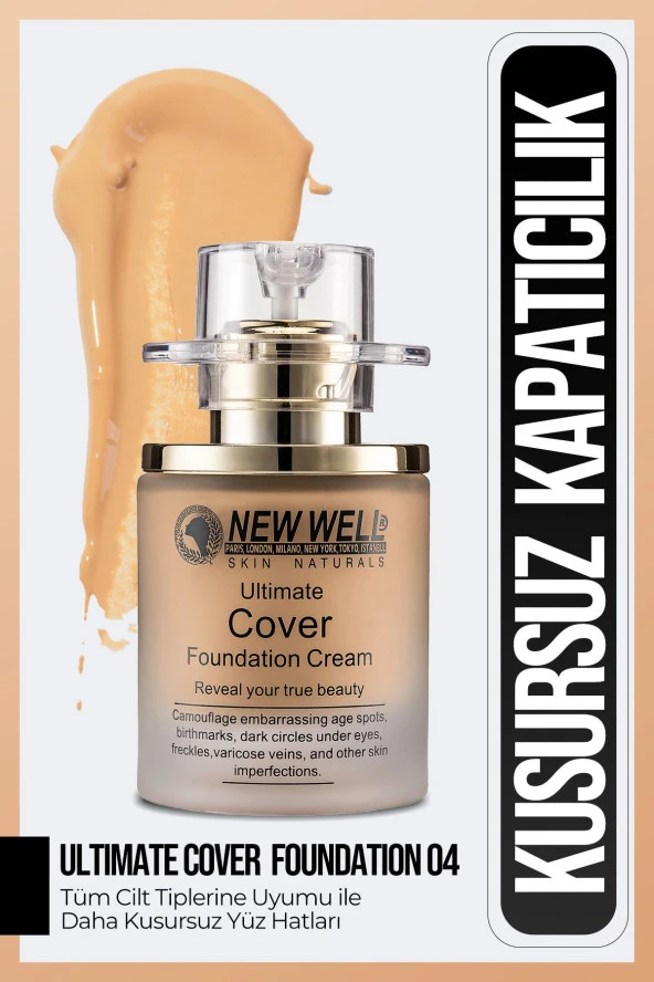 Newwell Cover Şişe Fondöten 30 ml Renk Seçiniz: