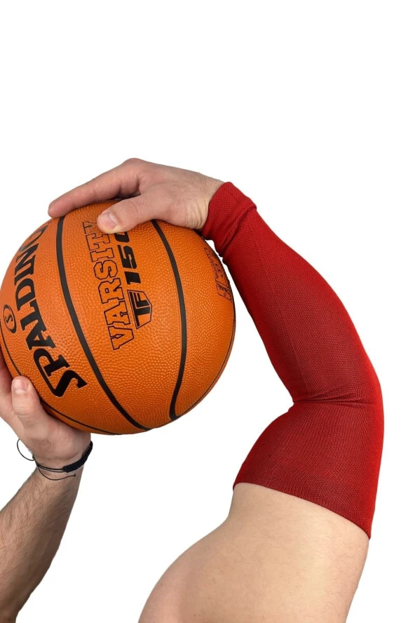 Starion Esnek Likralı - Kırmızı Basketbol Kolluğu