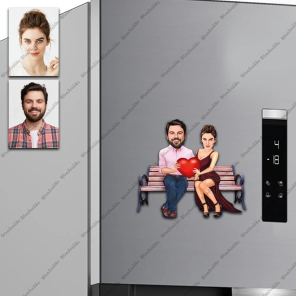 Sevgili Tasarımlı Buzdolabı Magneti/Resim Gönder Magnet Olsun