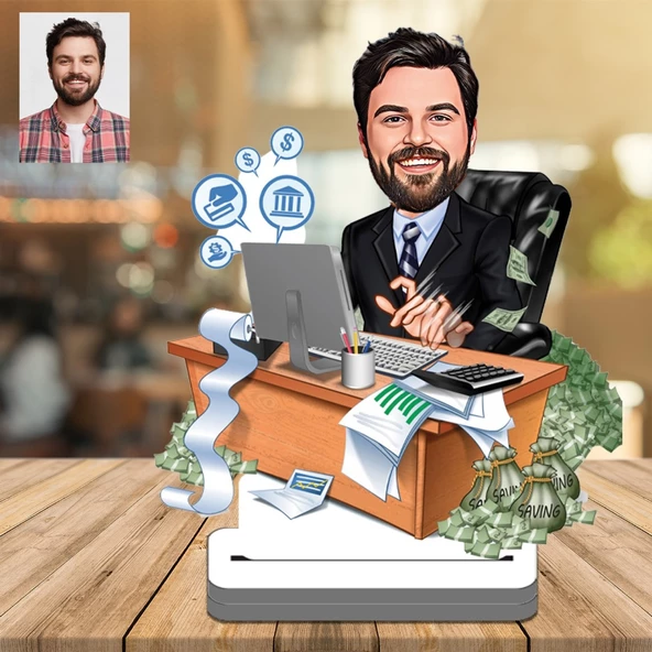 Müdür Patron Ceo 3D Ahşap Biblo,Sevgiliye Hediye,Doğum Günü Hediyesi