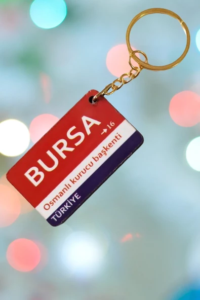 Bursa Şehir Temalı Ahşap Anahtarlık,Çanta,Elbise Süsü