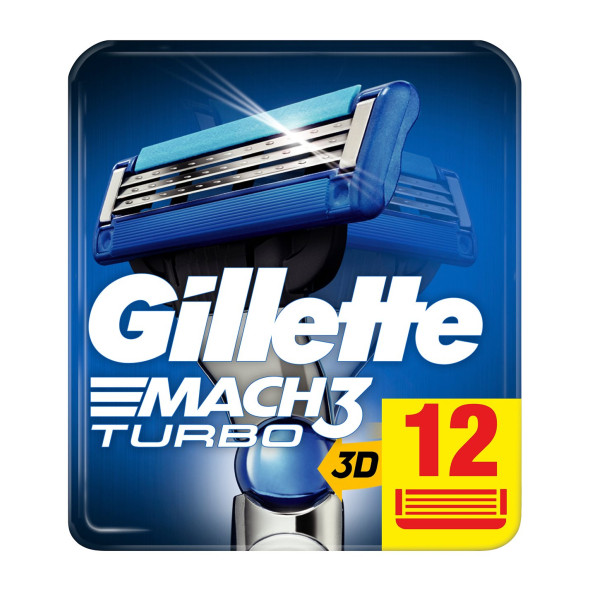 Gillette Mach 3 Turbo 12'li Yedek Tıraş Bıçağı