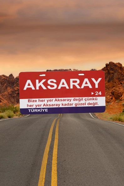 Aksaray Şehir Temalı Plaka Sök-Tak Pratik yeni nesil