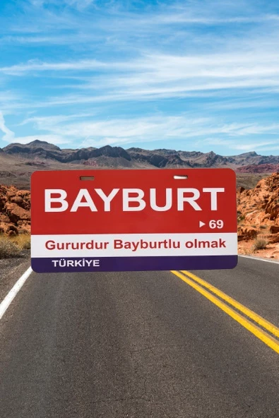 Bayburt Şehir Temalı Plaka Sök-Tak Pratik yeni nesil ürün görseli