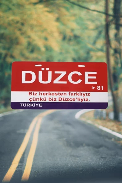 Düzce Şehir Temalı Plaka Sök-Tak Pratik yeni nesil