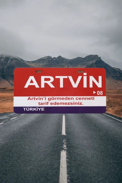 Artvin Şehir Temalı Plaka Sök-Tak Pratik yeni nesil - 1