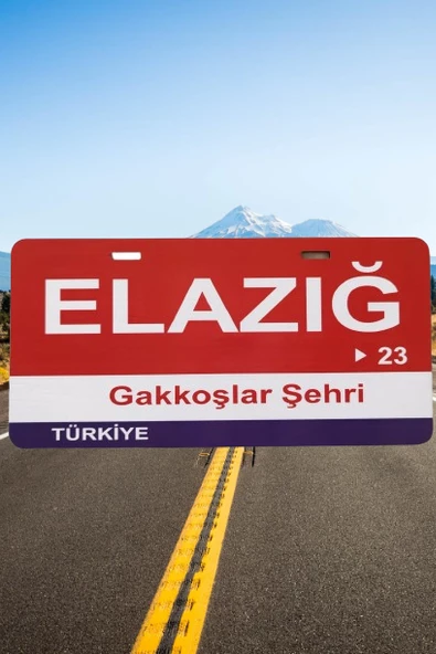 Elazığ Şehir Temalı Plaka Sök-Tak Pratik yeni nesil