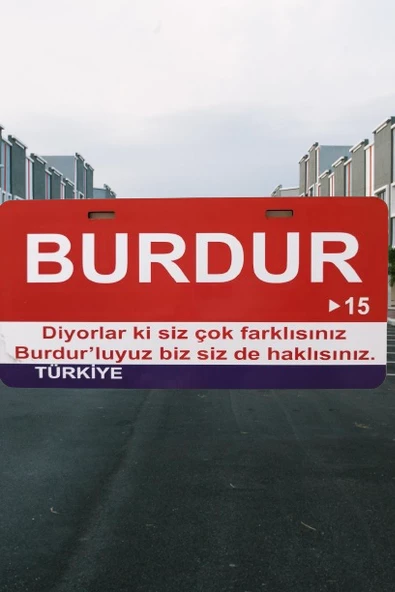 Burdur Şehir Temalı Plaka Sök-Tak Pratik yeni nesil