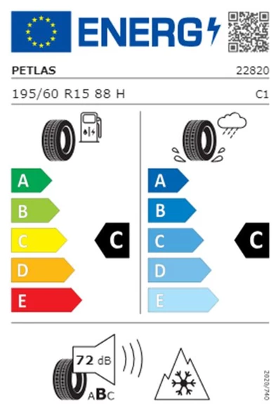 Petlas 195/60 R15 88H MultiAction PT565 Oto 4 Mevsim Lastiği ( Üretim Yılı: 2024 ) - 2
