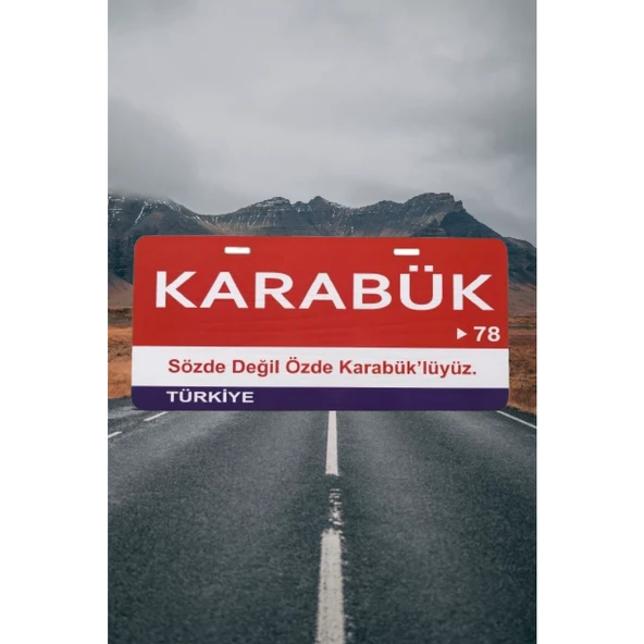 Karabük Şehir Temalı Plaka Sök-Tak Pratik yeni nesil