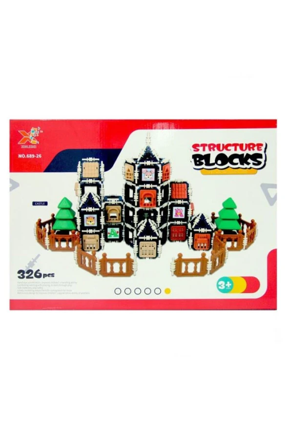 Bigstoy Structure Blocks 3d Puzzle Yapı Ve Tasarım Blokları Eğitici Oyuncak 326 Parça - Resim 2