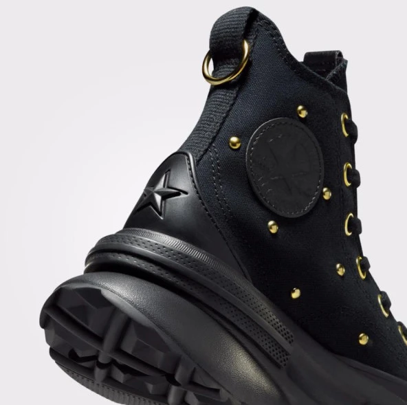 Converse Run Star Legacy Cx Platform Star Studded Kadın Siyah Sneaker - 4