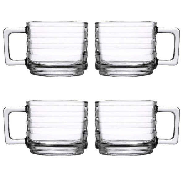 Paşabahçe 55833 Bricks 4'lü Çay-Kahve Kupası 250 cc