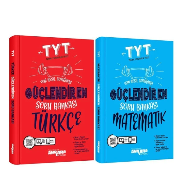 Ankara Yayıncılık TYT Güçlendiren Türkçe ve Matematik Soru Bankası Seti 2 Kitap