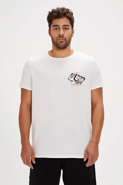 Bad Bear FOCUS T-SHIRT OFF-WHITE Erkek Tişört Beyaz S-XXL