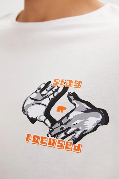 Bad Bear FOCUS T-SHIRT OFF-WHITE Erkek Tişört Beyaz S-XXL - 3