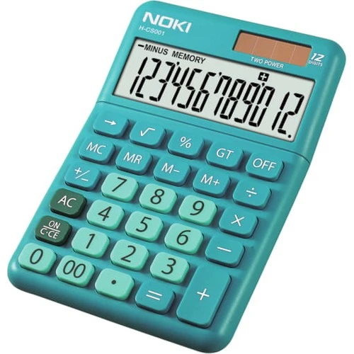 Noki Hesap Makinası Turkuaz 12 Hane H-CS001 - 1