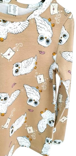 Baykuş Desenli Kız Çocuk Pijama Takım - 4