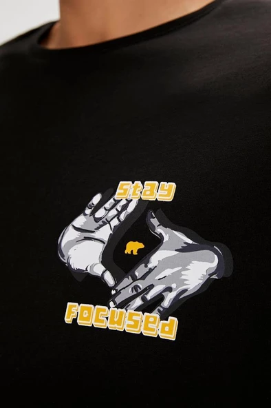 Bad Bear FOCUS T-SHIRT NIGHT Erkek Tişört Siyah S-XXL - 4