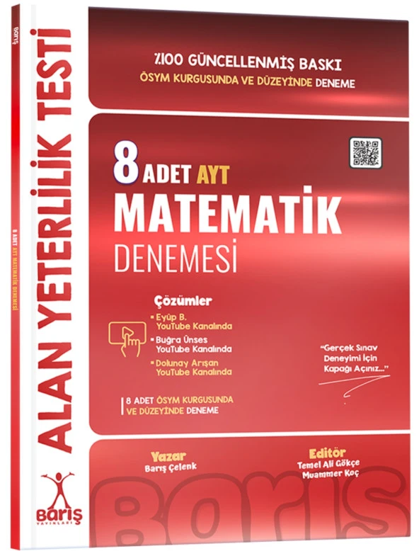 Barış Yayınları 2024 Ayt 8 Li Matematik Denemesi 2024