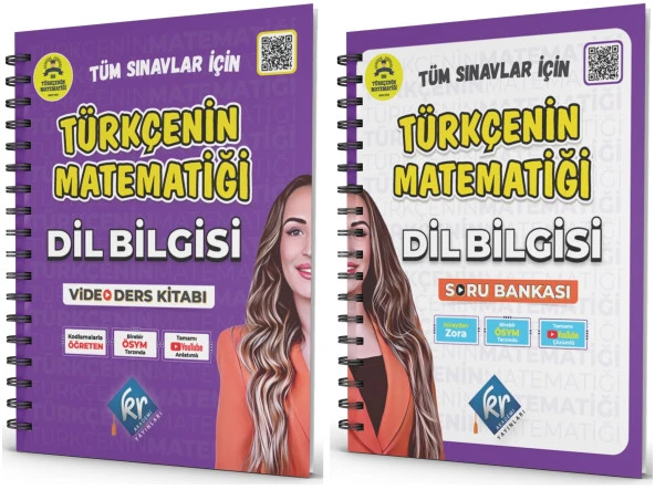 Kr Akademi 2024 Tyt Ayt Gamze Hoca Türkçenin Matematiği Dil Bilgisi Video Ders Kitabı + Soru Seti 2 Kitap