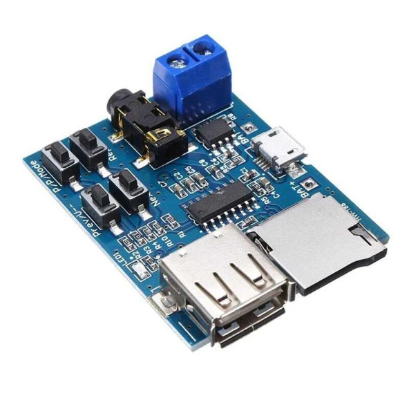 TF Kart ve USB Flash Disk Girişli MP3 Çalar Modül ürün görseli
