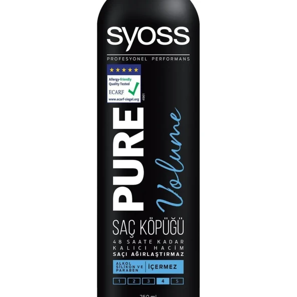 Syoss Pure Volume Saç Köpüğü 250 ml