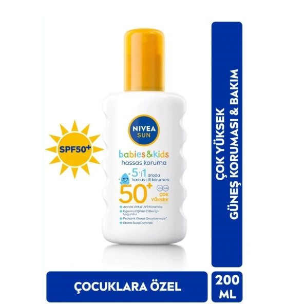 NİVEA BABİES & KİDS SPF 50 GÜNEŞ KREMİ HASSAS KORUMA 200 ML