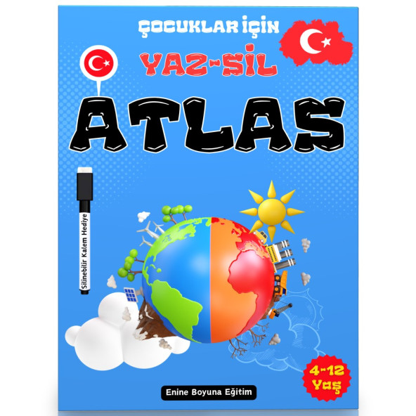 Çocuklar İçin YAZ-SİL ATLAS ürün görseli 1