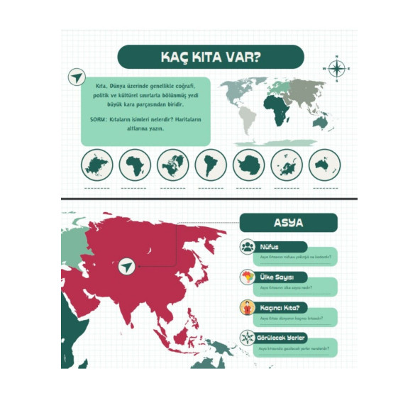 Çocuklar İçin YAZ-SİL ATLAS - Resim 5