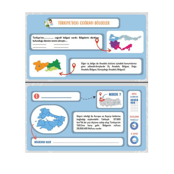 Çocuklar İçin YAZ-SİL ATLAS - Resim 6