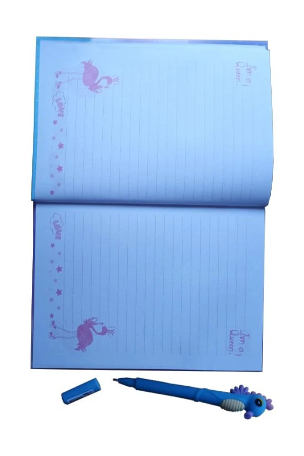 Hatıra Defteri Kilitli Kız Modeli Günlük Defteri Denizatı Hediye Kutulu 80 Yaprak Çizgili 1 Adet Lovely Girl - 3