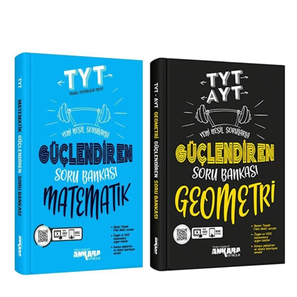 Ankara Yayıncılık TYT Güçlendiren Matematik ve Geometri Soru Bankası Seti 2 Kitap