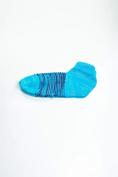 2 Çift El Örgüsü Kışlık Şık Kadın Yün Patik Set 14 - Resim 3