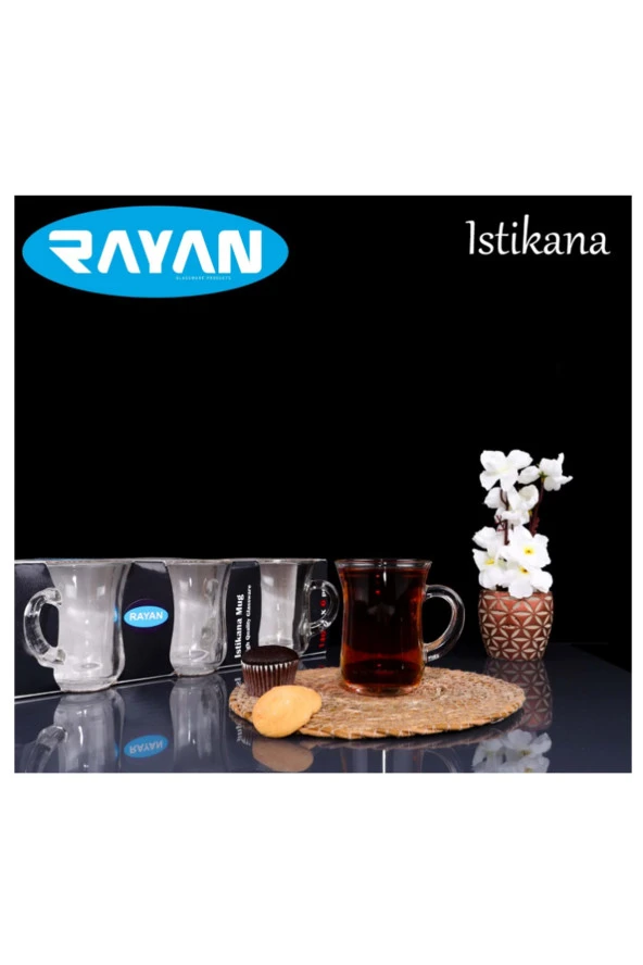 Rayan İstikana Mug 6'lı Kulplu Çay Bardağı