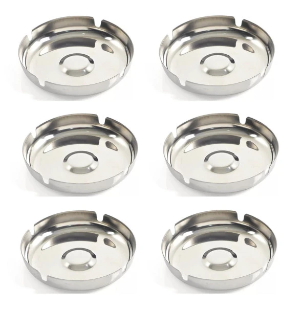 açık metal paslanmaz küllük - 6 lı kül tablası 11,5 cm ürün görseli 1