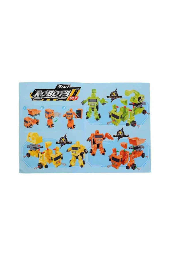 Asya Oyuncak Robot Transform Kutulu Sök Tak 3 İn 1 Robot - Resim 4