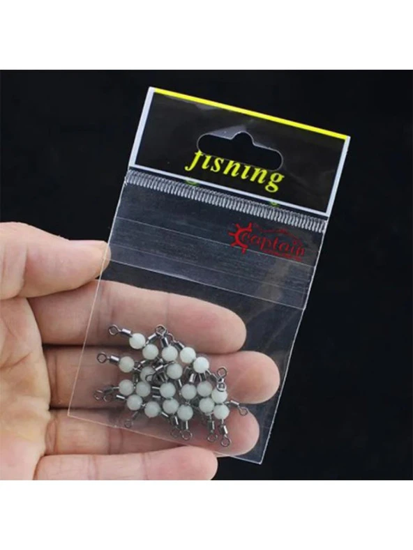 Captain 5049 Üçlü Boncuklu Fırdöndü 10 Adet Paket Black Nikel 37mm - Resim 4