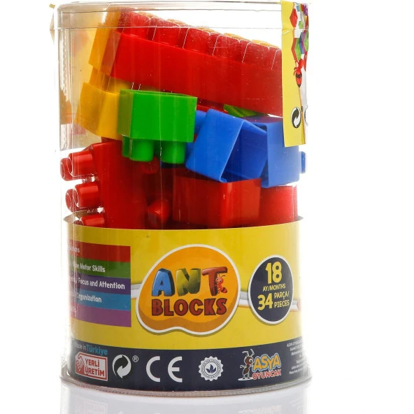 Asya Oyuncak Ant Blocks 34 Parça Lego