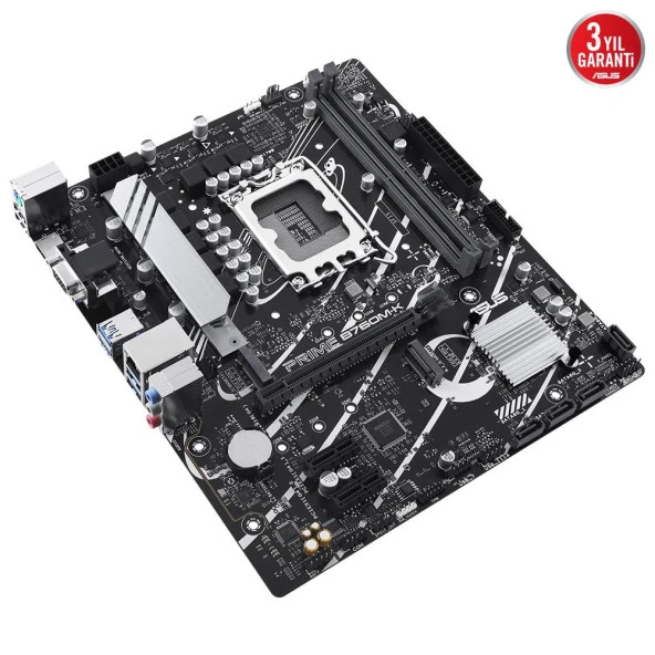 Asus Prime B760M-K D5 Intel B760 Soket 1700 DDR5 8000(OC)MHz mATX Gaming (Oyuncu) Anakart - Resim 2