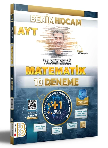 AYT Yapay Zekâ Matematik 10 Deneme Benim Hocam Yayınları İlyas Güneş