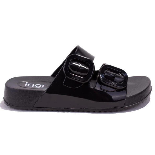 Igor S10334 Habana Brillo Siyah Rugan Ortopedik Günlük Kadın Terlik - Resim 2