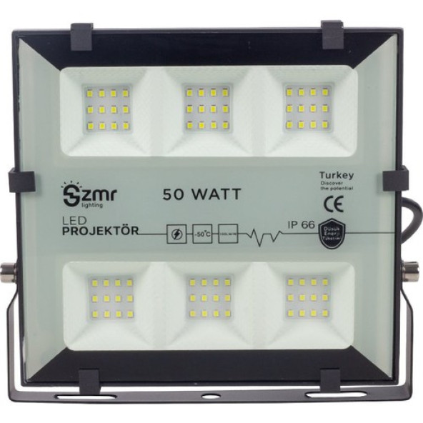 Zmr IP66 50W Led Projektör 4300 LM 6500K 220V