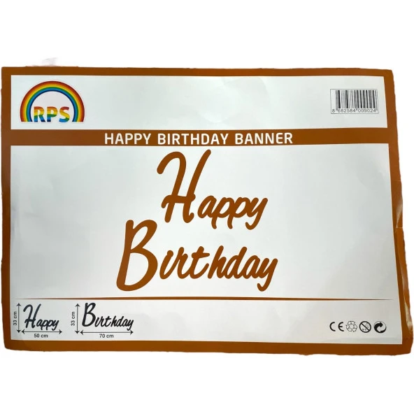 Rps Banner Happy Birthday 33x50 – 33x70 Cm