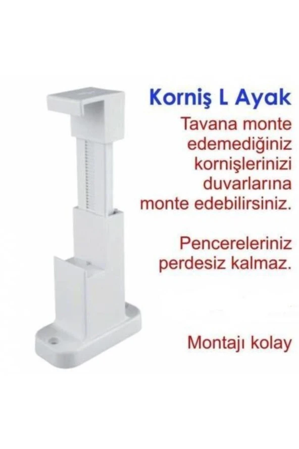 Korniş Tutucu L Ayak 2 Adet - 2