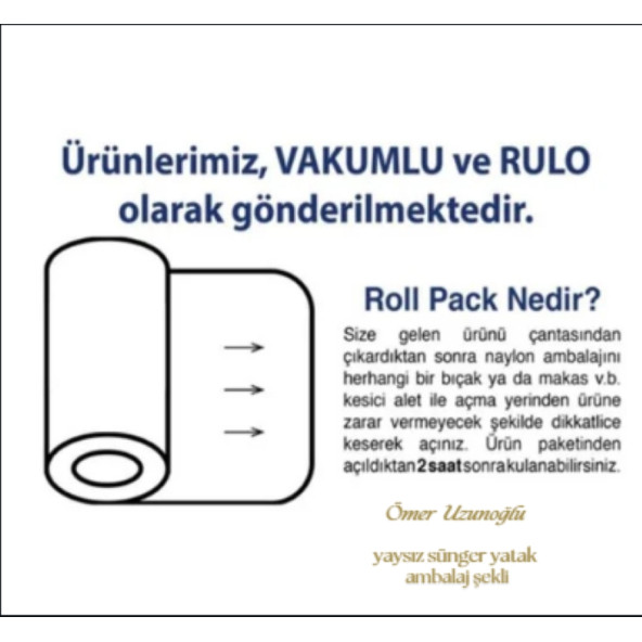 70X140X8 Bambu Kumaş Yaysız Sünger Yatak Pedi ( Yatak üstü minder ) - 6